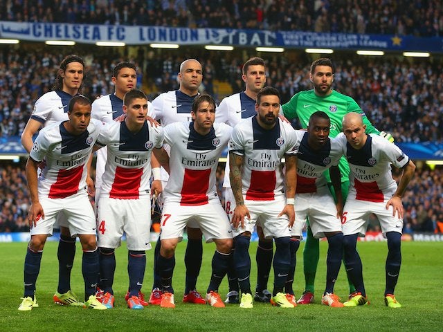PSG team to face Chelsea in the Champions League quarter-finals on April 8, 2014