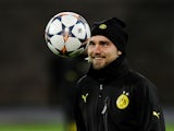 Borussia Dortmund's defender Marcel Schmelzer attends a training sessionin Russia's second city of Saint Petersburg, on February 24, 2014