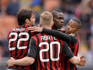 Milan hold two-goal lead over Sassuolo