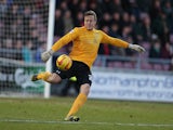 Michael Ingham of York City in action during the Sky Bet League Two match between Northampton Town and York City at Sixfields Stadium on January 11, 2014