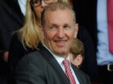 Ralph Krueger the Southampton Chairman and Katharina Liebherr the Southampton owner look on during a Barclays Premier League match on April 12, 2014