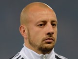 Alan Hutton of Scotland during the FIFA 2014 World Cup Qualifying Group A match between Scotland and Croatia at Hampden Park on October 15, 2013