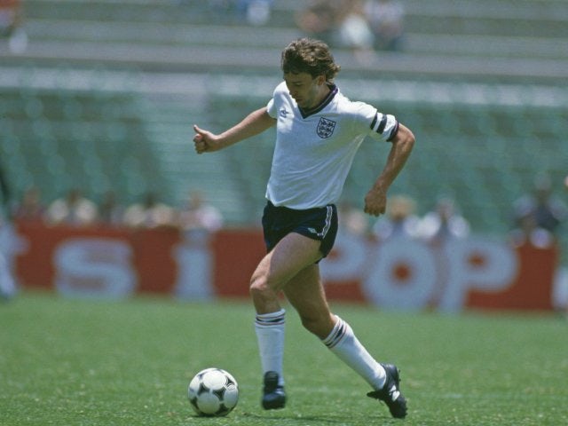 Bryan Robson in action for England on June 09, 1985.
