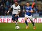 Leicester's Daniel Drinkwater and Bolton's Liam Trotter in action during the Championship match on April 22, 2014