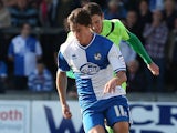 Bristol Rovers' Fabian Broghammer in action against Northampton during the League Two match on October 6, 2012