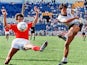 England striker Gary Lineker shoots for goal against Poland on June 11, 1986.