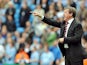 Roy Hodgson, then Fulham manager, shouts out orders to his players during their match against Manchester City on April 26, 2008.