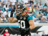 Russell Allen #50 of the Jacksonville Jaguars celebrates a defensive stop during the game against the Buffalo Bills at EverBank Field on December 15, 2013