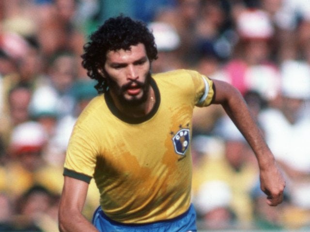 Socrates in action for Brazil on July 01, 1982.