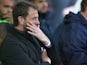 Tottenham manager Tim Sherwood watches his team against Stoke during the Premier League match on April 26, 2014 