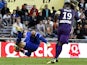 Lyon's Portuguese goalkeeper Anthony Lopes catches the ball next to Toulouse's French defender Serge Aurier during the French L1 football match between Toulouse (TFC) and Lyon (OL) on April 23, 2014