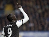 Newcastle United's Papiss Cisse celebrates after scoring against Chelsea during the English Premier League football match at Stamford Bridge in London on May 2, 2012