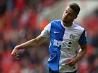 Rudy Gestede of Blackburn Rovers celebrates scoring the first goal for Blackburn during the Sky Bet Championship match against Charlton on April 24, 2014