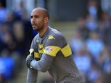 Lee Grant of Derby during the Sky Bet Championship match between Reading and Derby County at the Madejski Stadium on March 15, 2014
