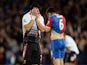 A dejected Luis Suarez of Liverpool reacts following his team's 3-3 draw during the Barclays Premier League match between Crystal Palace and Liverpool at Selhurst Park on May 5, 2014