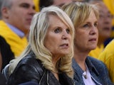 Shelly Sterling, the wife of Donald Sterling owner of the Los Angeles Clippers, watches the Clippers against the Golden State Warriors in Game Four of the Western Conference Quarterfinals during the 2014 NBA Playoffs at ORACLE Arena on April 27, 2014