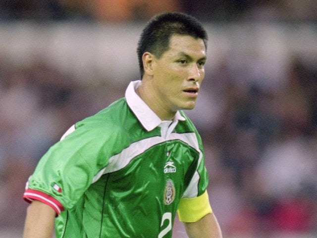 Claudio Suarez in action for Mexico against England on May 25, 2001.