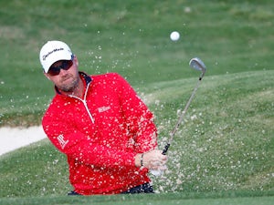 Peter Hanson of Sweden plays a shot on the 13th hole during the second round of the HP Byron Nelson Championship at the TPC Four Seasons Resort on May 16, 2014