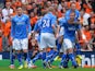 Steven Anderson of St Johnstone celebrates scoring with his team mates during The William Hill Scottish Cup Final between St Johnstone and Dundee United at Celtic Park Stadium on May 17, 2014 