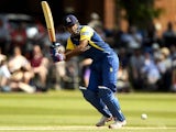 Varun Chopra plays a shot while in action for the Birmingham Bears on July 06, 2013.