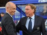 Harry Redknapp Manager of Queens Park Rangers and Uwe Rosler Manager of Wigan ahead of the Sky Bet Championship Play Off Semi Final second leg match between Queens Park Rangers and Wigan Athletic at Loftus Road on May 12, 2014
