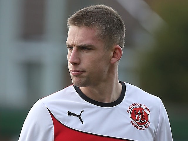 Charlie Taylor of Fleetwood Town in action during the Sky Bet League Two match between Fleetwood Town and Northampton Town at Highbury Stadium on February 15, 2014