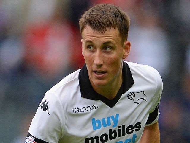 Craig Forsyth of Derby in action during the Sky Bet Championship match between Derby County and Blackburn Rovers at Pride Park Stadium on August 04, 2013 