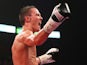 Josh Warrington celebrates after stopping Rendall Munroe during the Commonwealth Featherweight Title fight on April 19, 2014