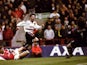 Manchester United's Ryan Giggs lashes a shot past Arsenal goalkeeper David Seaman on April 14, 1999.