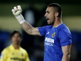 Goalkeeper Sergio Asenjo in action for Villarreal on March 17, 2014.