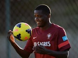 William Carvalho takes part in a Portugal training session on November 11, 2013.