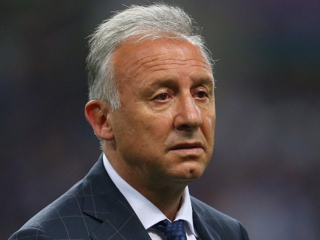 Japan head coach Alberto Zaccheroni stands on the touchline during his side's match against Cyprus on May 27, 2014.