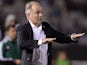 Argentina head coach Alejandro Sabella shouts out orders on October 11, 2013.