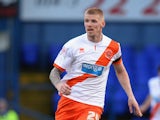 Andy Keogh of Blackpool during the Sky Bet Championship match between Ipswich Town and Blackpool at Portman Road on February 15, 2014