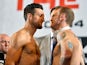 Carl Froch and George Groves weigh in on May 30, 2014 ahead of their rematch.