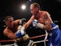 James DeGale (L) of England fights George Groves of England in the British and Commonwealth Super-Middleweight Championship during World Championship Boxing on May 21, 2011