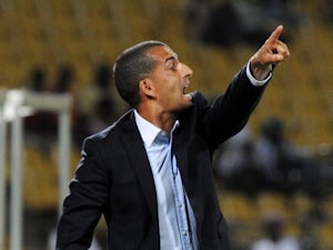 Ivory Coast head coach Sabri Lamouchi shouts out instructions on the touchline on January 30, 2013.
