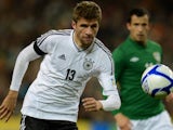 Germany's Thomas Muller in action against the Republic of Ireland on October 12, 2012.