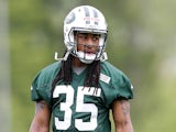 Safety Calvin Pryor #35 of the New York Jets looks on during the first day of rookie minicamp on May 16, 2014