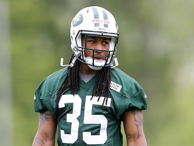 Safety Calvin Pryor #35 of the New York Jets looks on during the first day of rookie minicamp on May 16, 2014