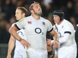 England's Chris Robshaw looks on dejected following his side's defeat to New Zealand on June 07, 2014.