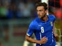 Italy's midfielder Claudio Marchisio celebrates after scoring during the friendly football match between Italy and Luxembourg on June 4, 2014