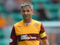 Keith Lasley of Motherwell in action during the Scottish Premiership League match between Hibernian and Motherwell at Easter Road on August 04, 2013