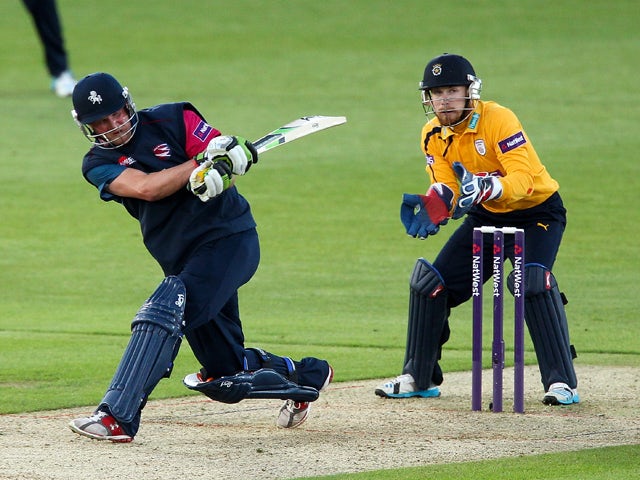 Rob Key of Kent hits out during the Natwest T20 Blast match between Hampshire and Kent Spitfires at Ageas Bowl on June 5, 2014 