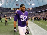 Kevin Williams #93 of the Minnesota Vikings walks off the field after defeating the Detroit Lions on December 29, 2013