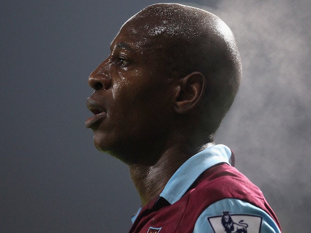 Luis Boa Morte of West Ham United looks on during the Barclays Premier League match between West Ham United and Everton at the Boleyn Ground on December 28, 2010