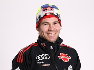 Biathlete Michael Roesch of Germany poses during a photo call on October 26, 2010