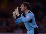 Crawley Town goalkeeper Paul Jones during the Sky Bet League One match between Sheffield United and Crawley Town at Bramall Lane on October 04, 2013