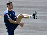 Russia's national football team player Roman Shirokov during a training session in Moscow on May 22, 2012