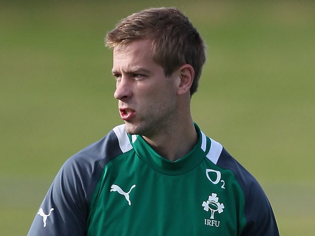 Stephen Ferris of Ireland warms up during the Ireland team training session at Onewa Domain on June 4, 2012